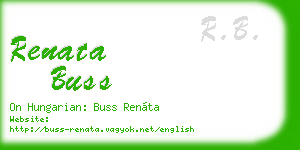 renata buss business card
